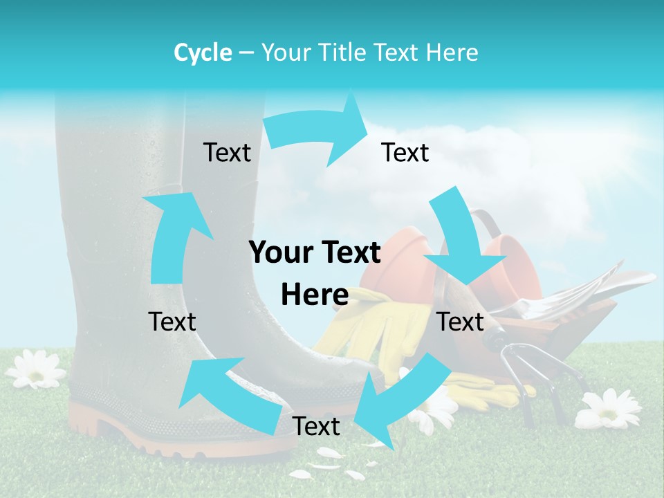 Sunny Gumboots Sun PowerPoint Template