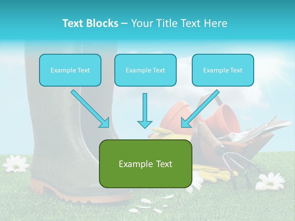 Sunny Gumboots Sun PowerPoint Template