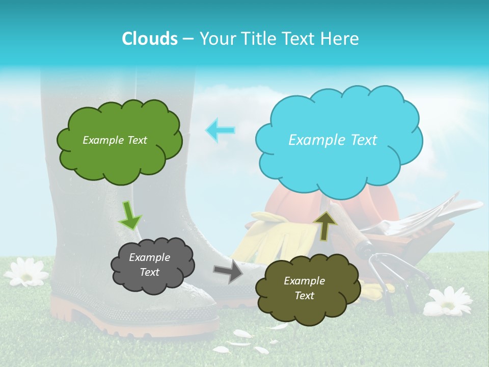 Sunny Gumboots Sun PowerPoint Template