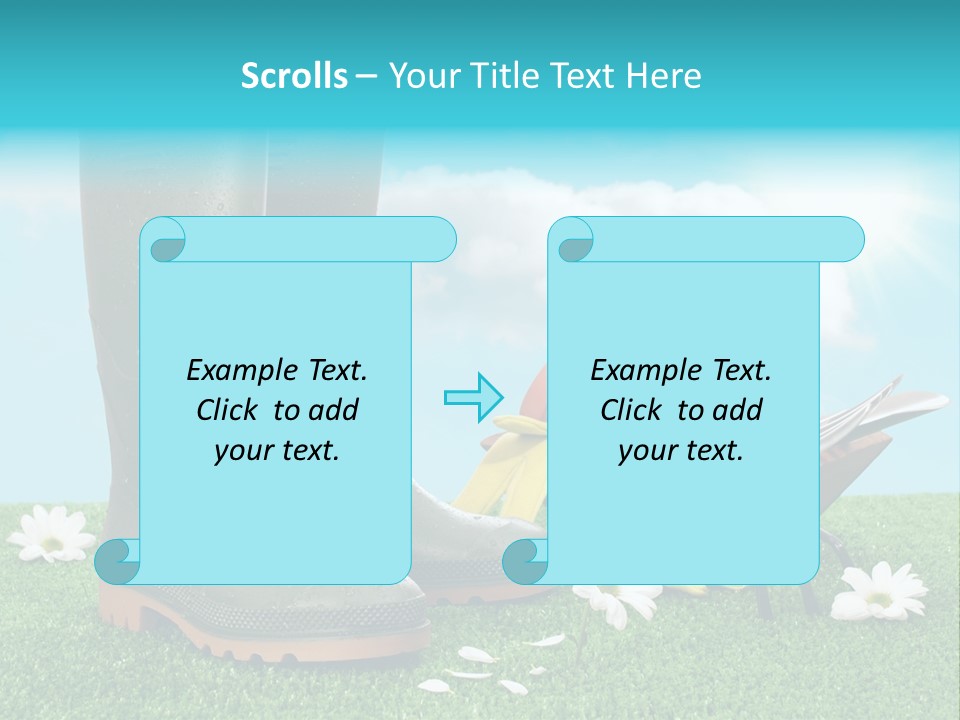 Sunny Gumboots Sun PowerPoint Template