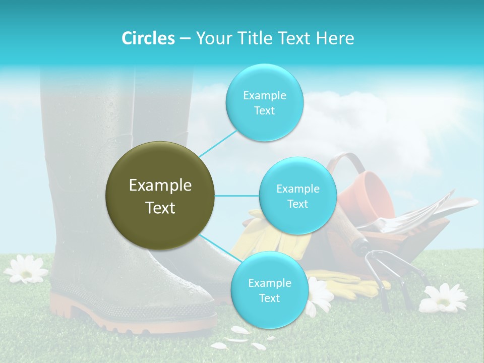 Sunny Gumboots Sun PowerPoint Template