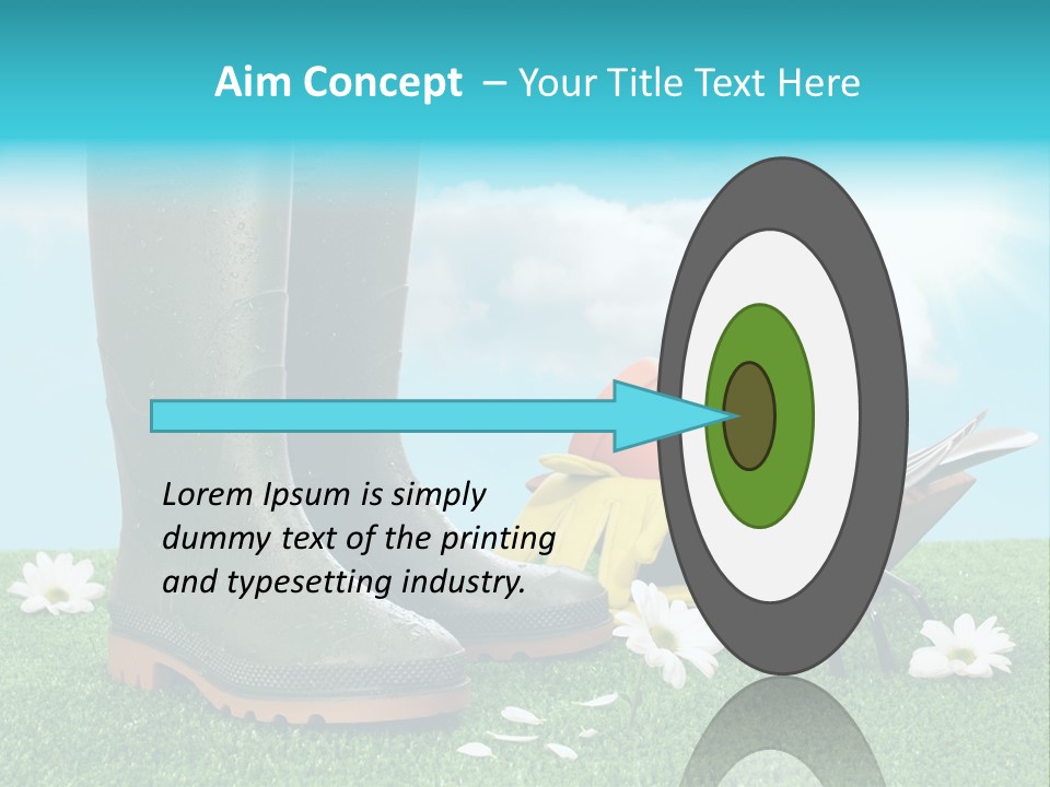 Sunny Gumboots Sun PowerPoint Template