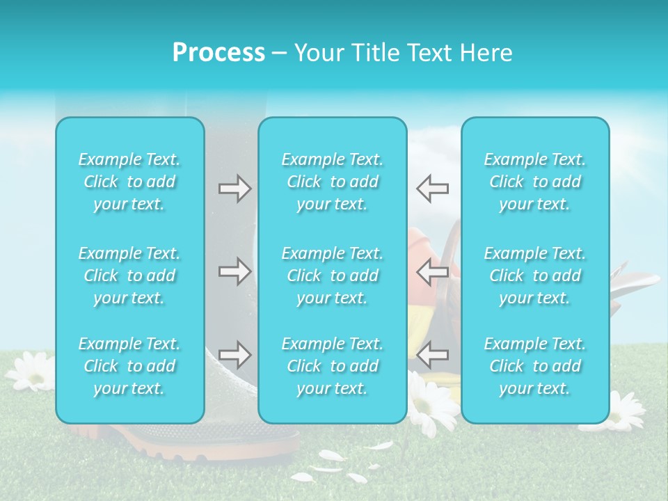 Sunny Gumboots Sun PowerPoint Template