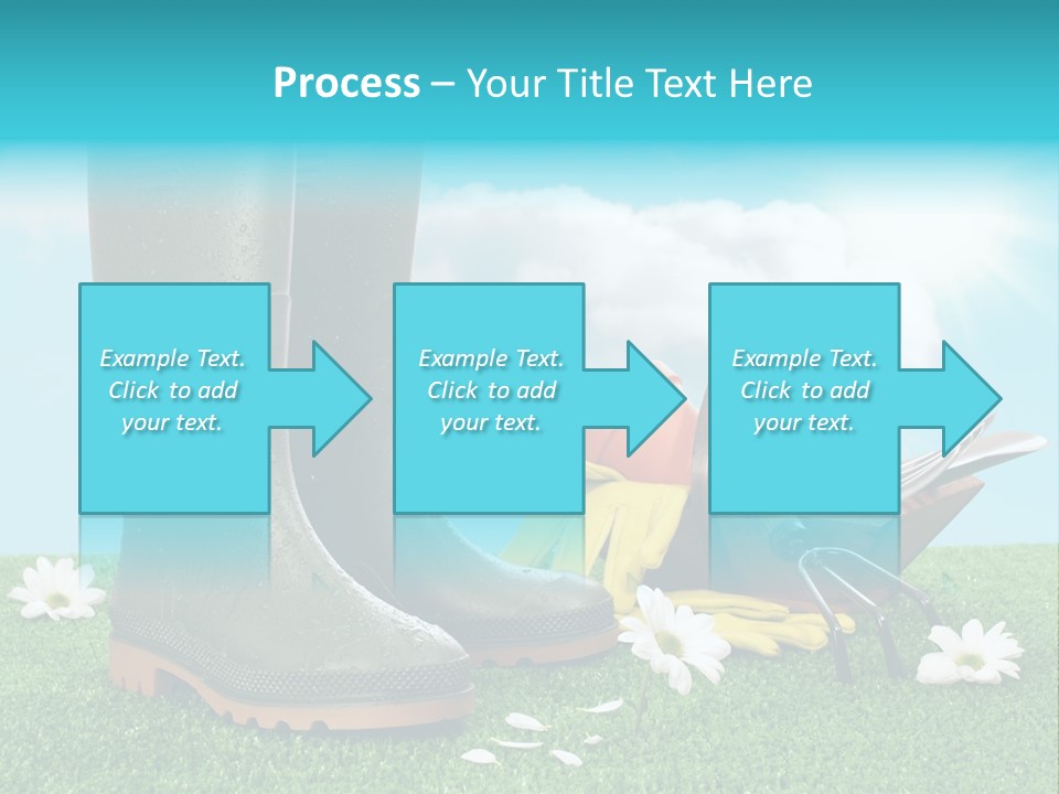 Sunny Gumboots Sun PowerPoint Template