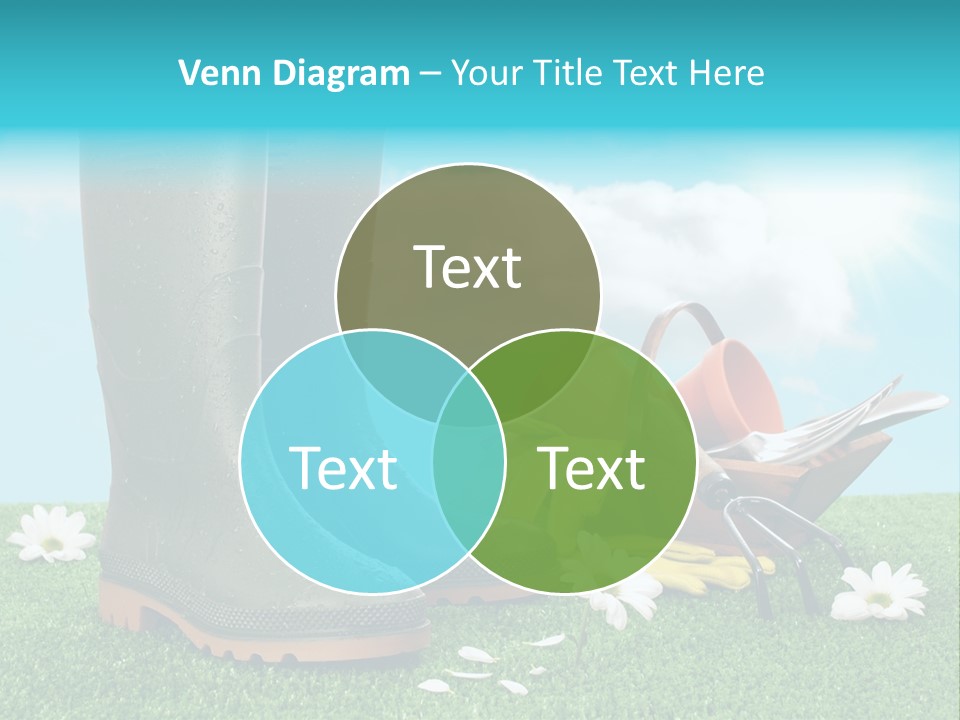 Sunny Gumboots Sun PowerPoint Template