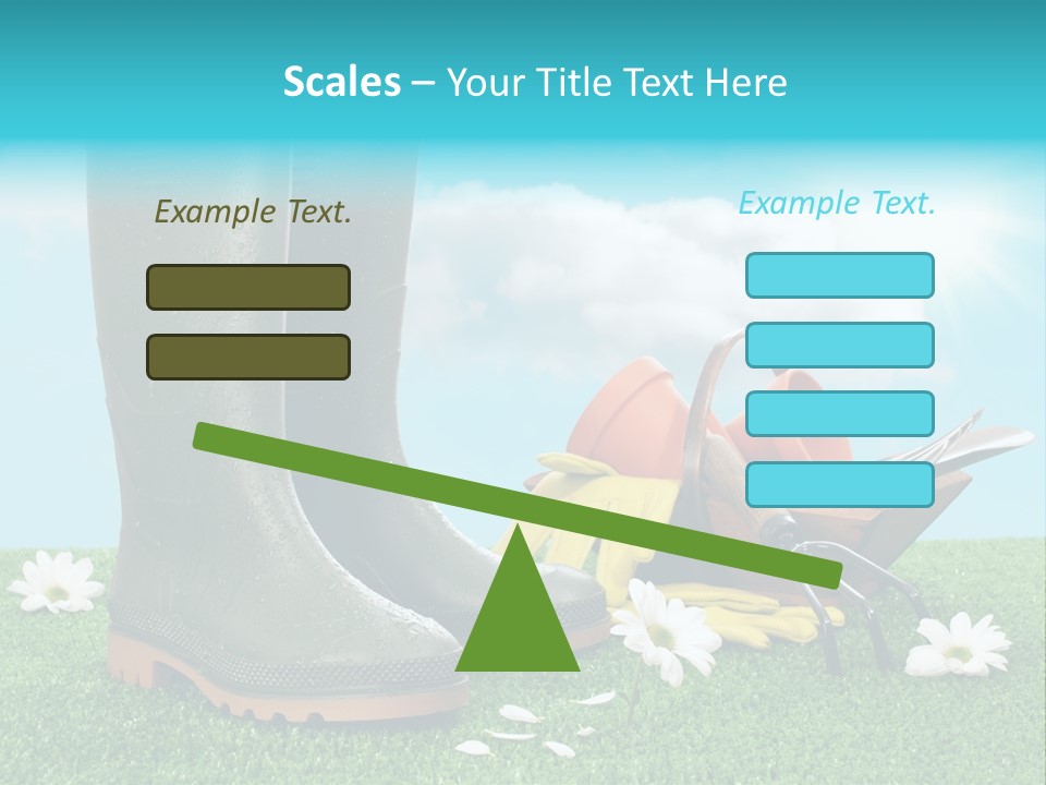 Sunny Gumboots Sun PowerPoint Template