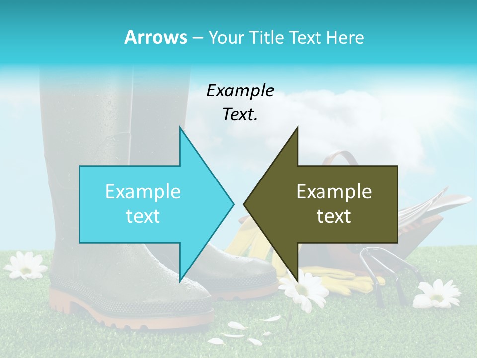 Sunny Gumboots Sun PowerPoint Template