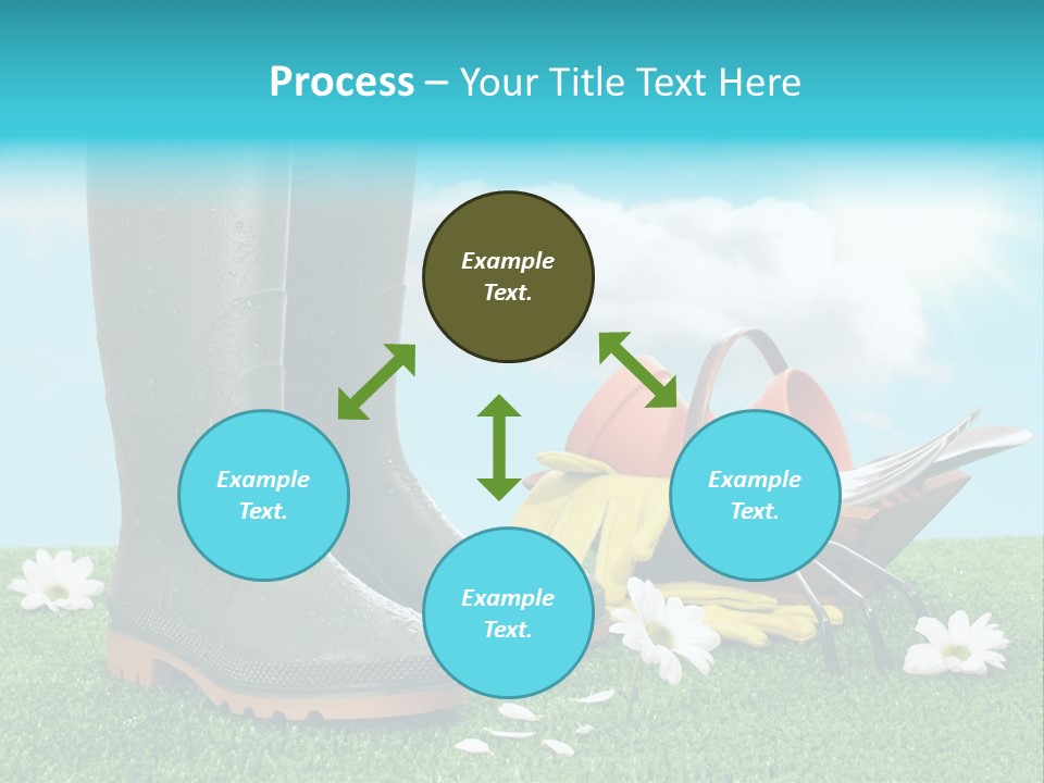 Sunny Gumboots Sun PowerPoint Template