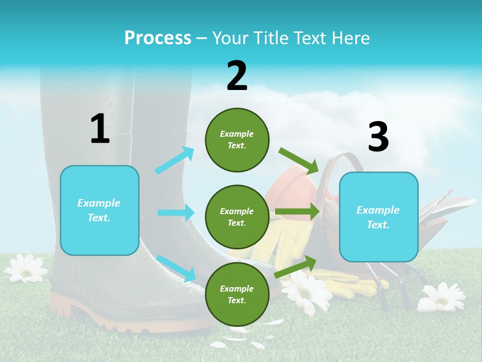 Sunny Gumboots Sun PowerPoint Template