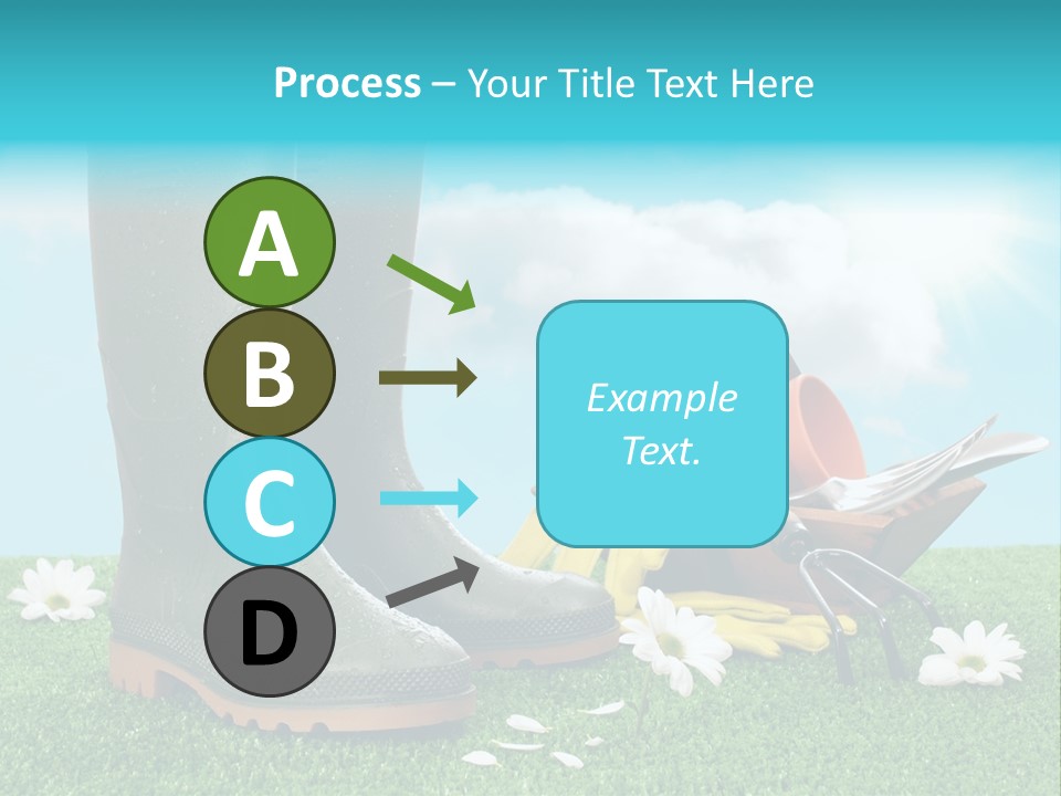 Sunny Gumboots Sun PowerPoint Template