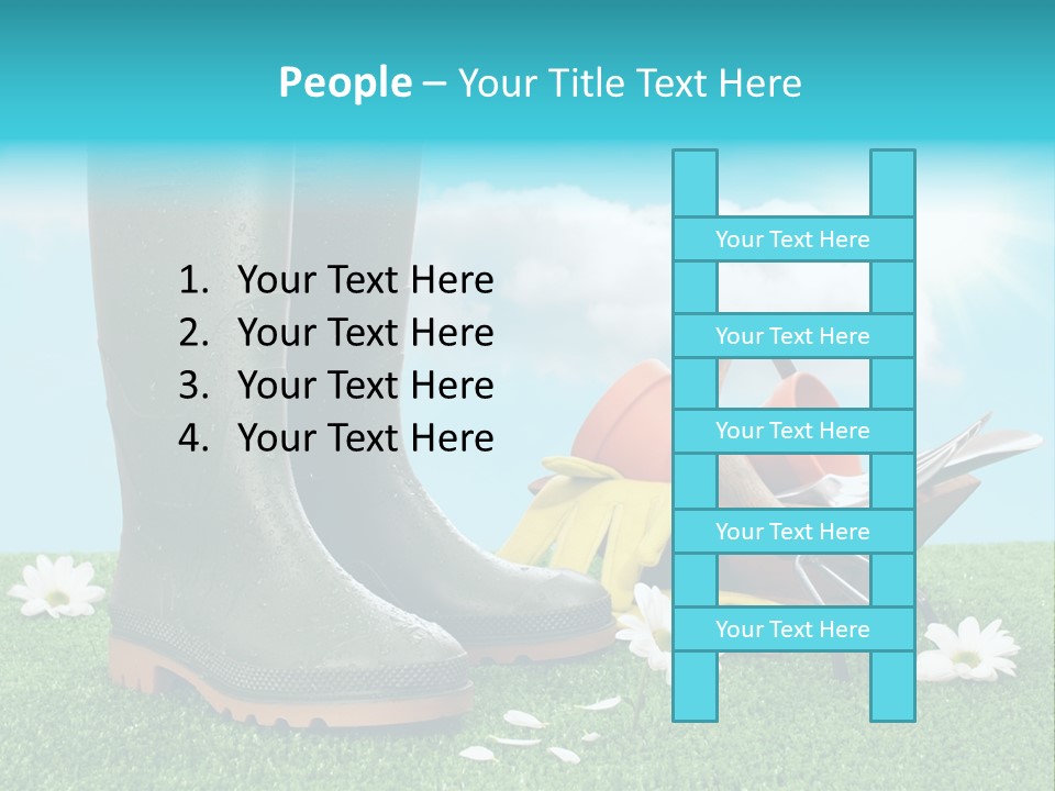 Sunny Gumboots Sun PowerPoint Template