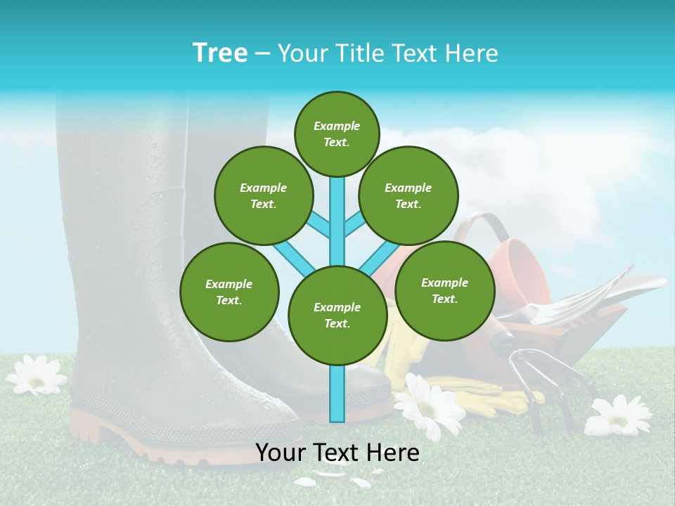 Sunny Gumboots Sun PowerPoint Template