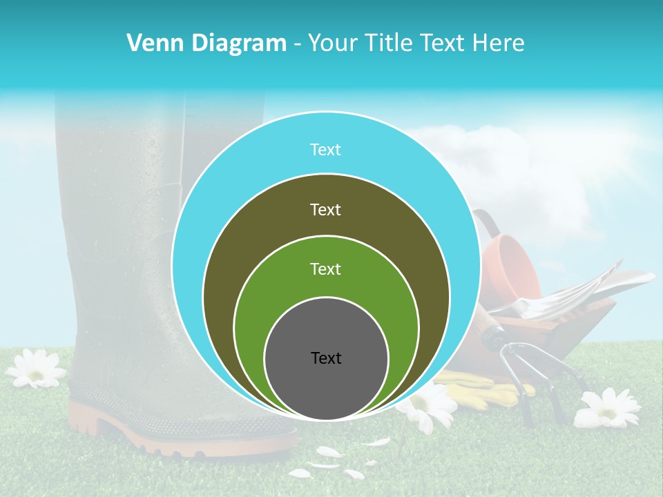Sunny Gumboots Sun PowerPoint Template
