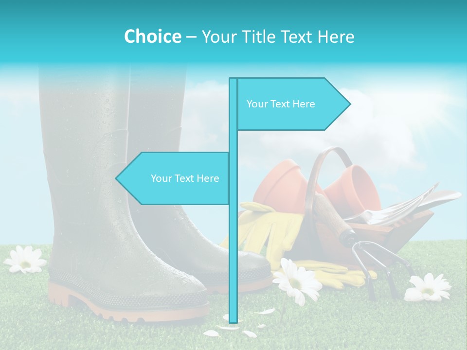 Sunny Gumboots Sun PowerPoint Template