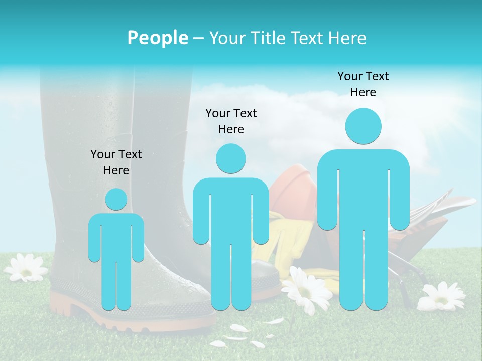 Sunny Gumboots Sun PowerPoint Template