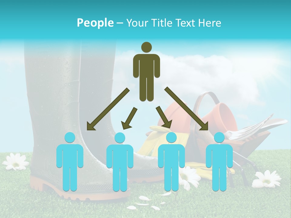 Sunny Gumboots Sun PowerPoint Template