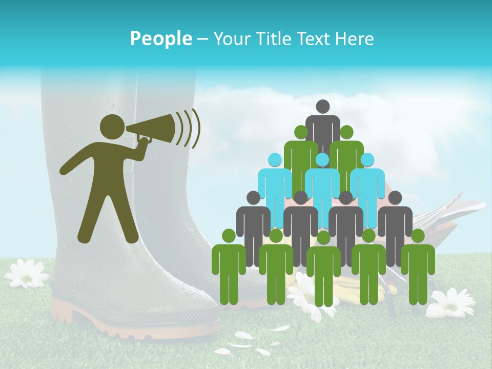 Sunny Gumboots Sun PowerPoint Template