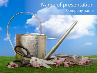 Planting Tools Gardening PowerPoint Template