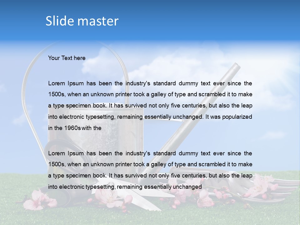 Planting Tools Gardening PowerPoint Template