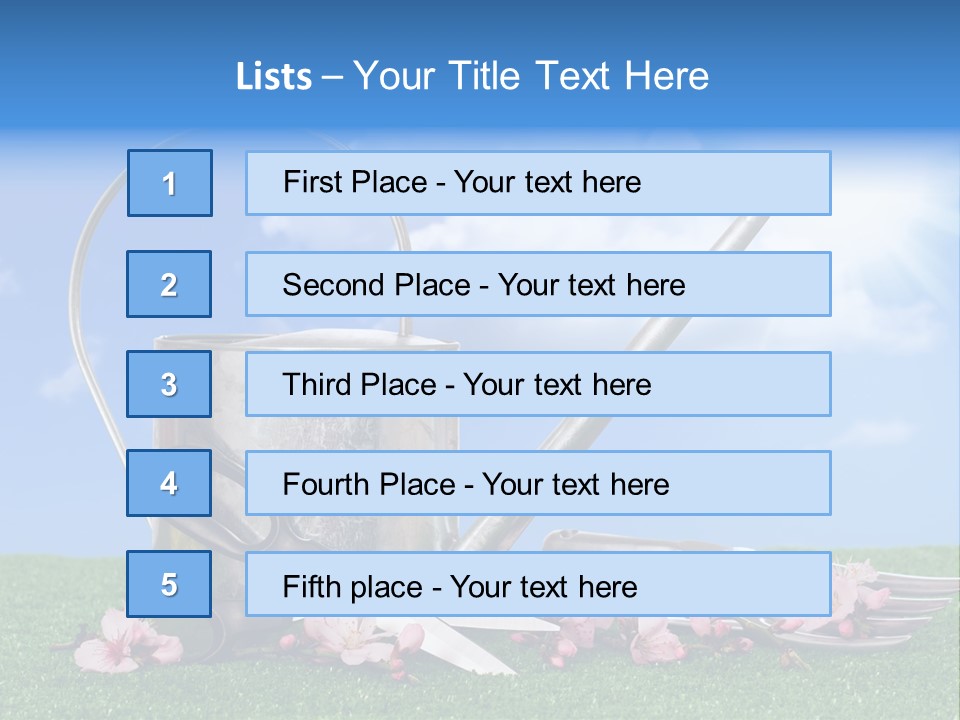 Planting Tools Gardening PowerPoint Template
