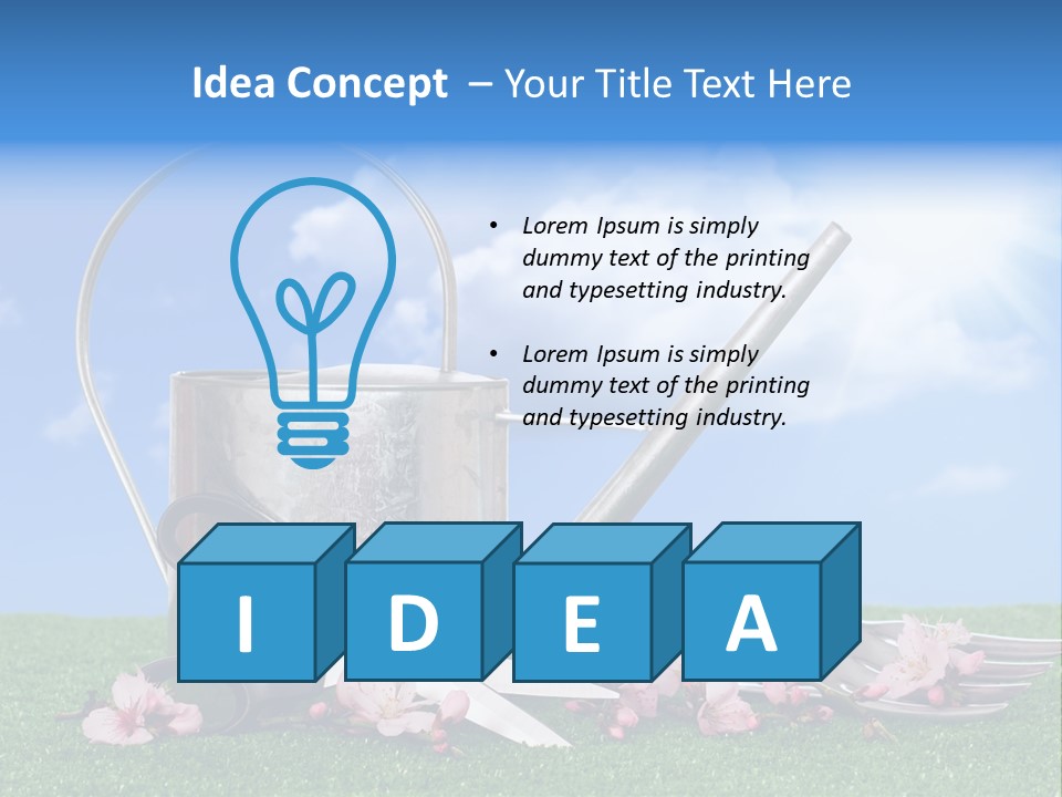 Planting Tools Gardening PowerPoint Template