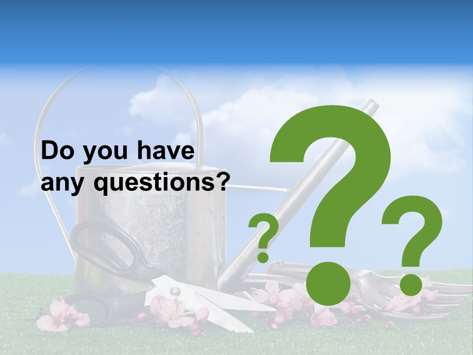 Planting Tools Gardening PowerPoint Template