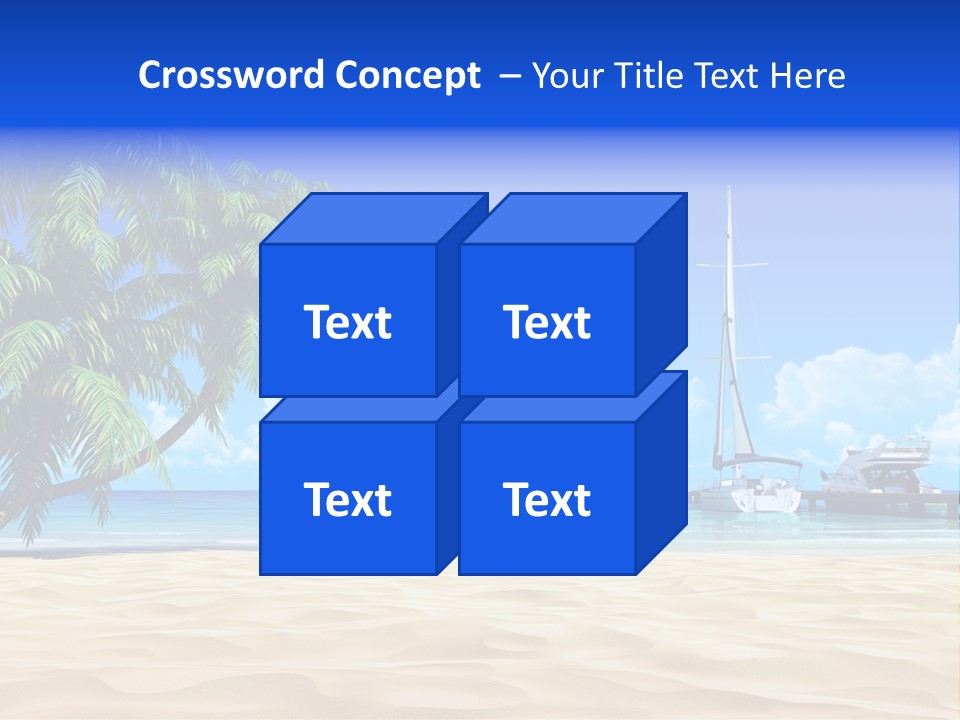 Outdoor Palmtree Bay PowerPoint Template