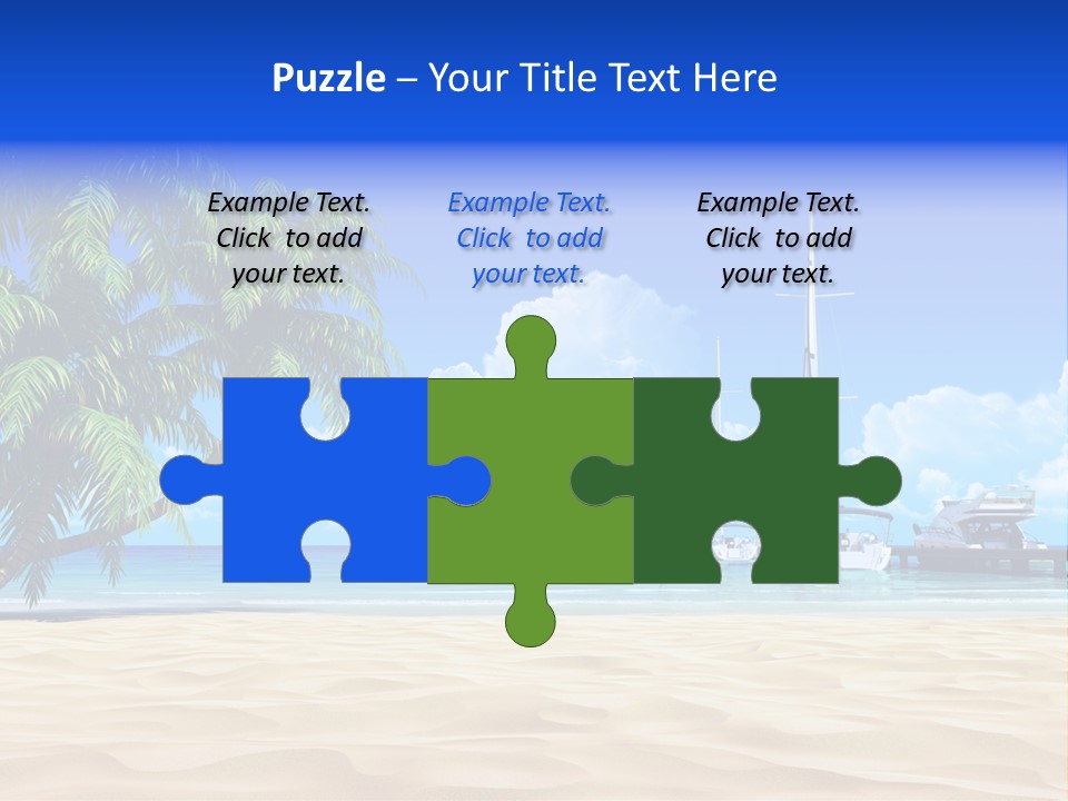 Outdoor Palmtree Bay PowerPoint Template