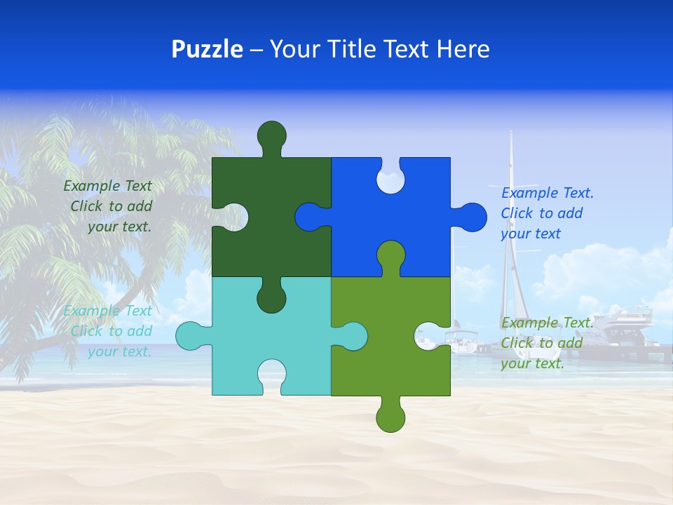 Outdoor Palmtree Bay PowerPoint Template