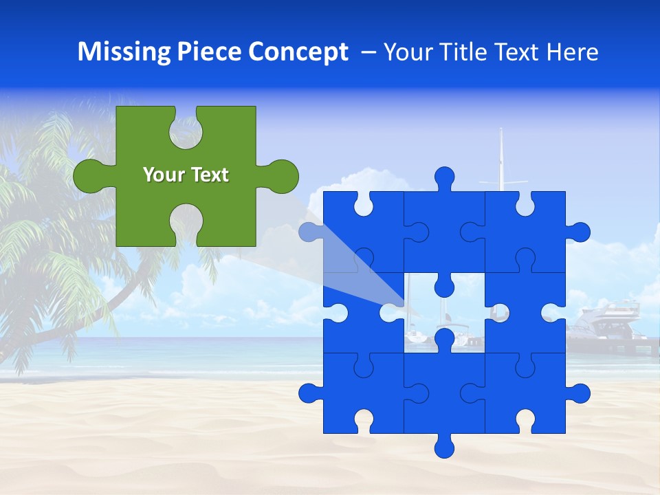 Outdoor Palmtree Bay PowerPoint Template