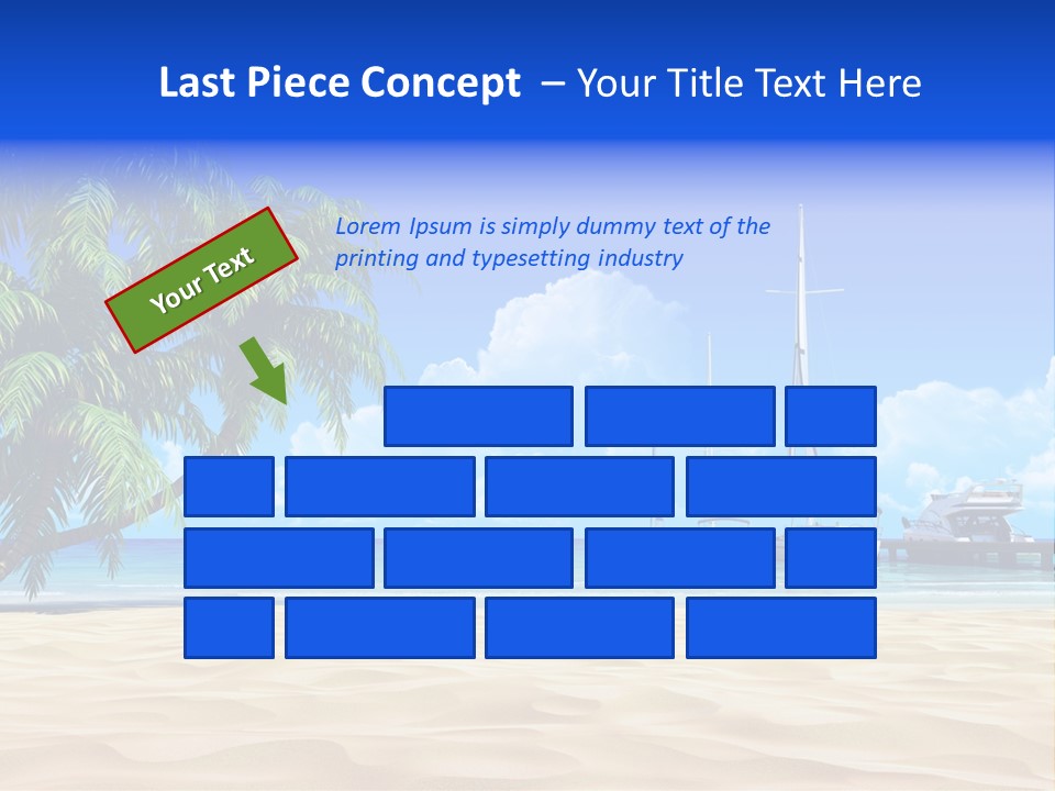 Outdoor Palmtree Bay PowerPoint Template