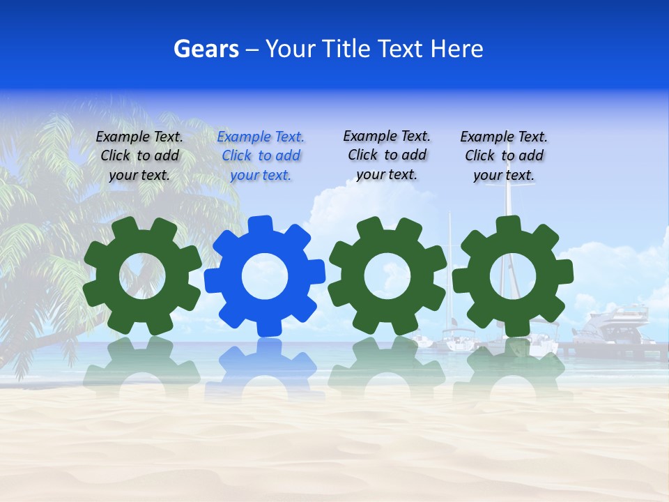 Outdoor Palmtree Bay PowerPoint Template