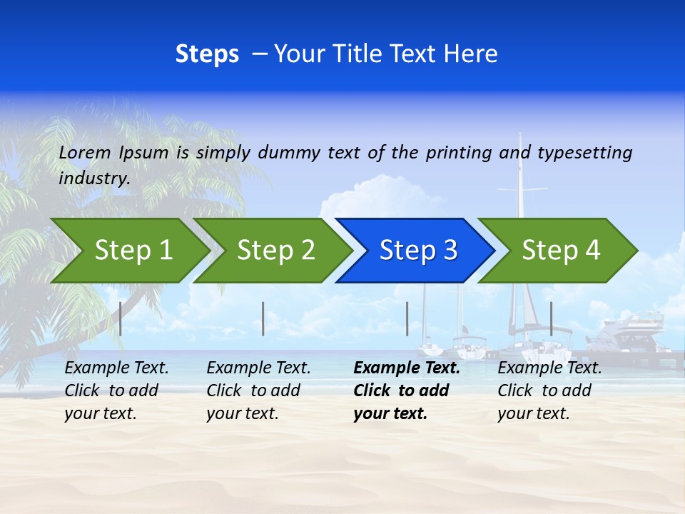 Outdoor Palmtree Bay PowerPoint Template