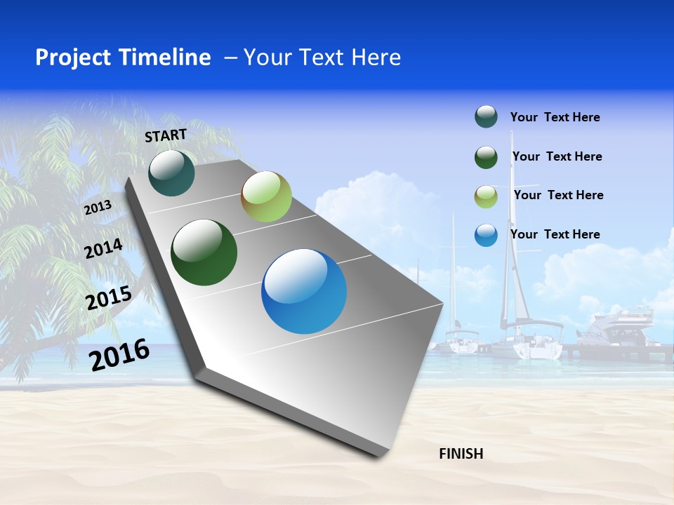 Outdoor Palmtree Bay PowerPoint Template