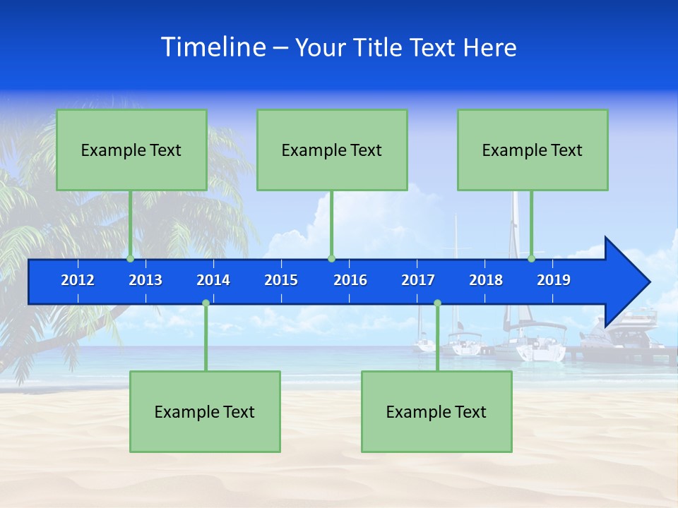 Outdoor Palmtree Bay PowerPoint Template