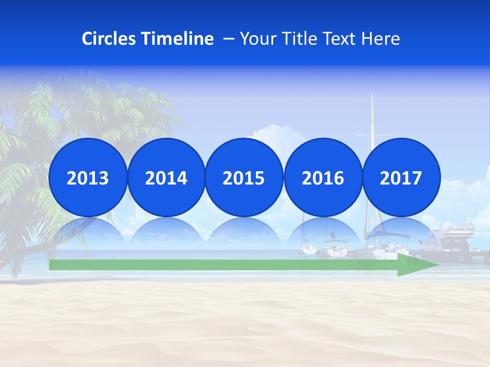 Outdoor Palmtree Bay PowerPoint Template