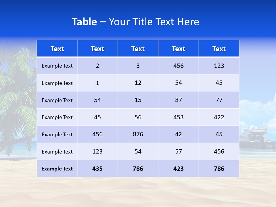 Outdoor Palmtree Bay PowerPoint Template
