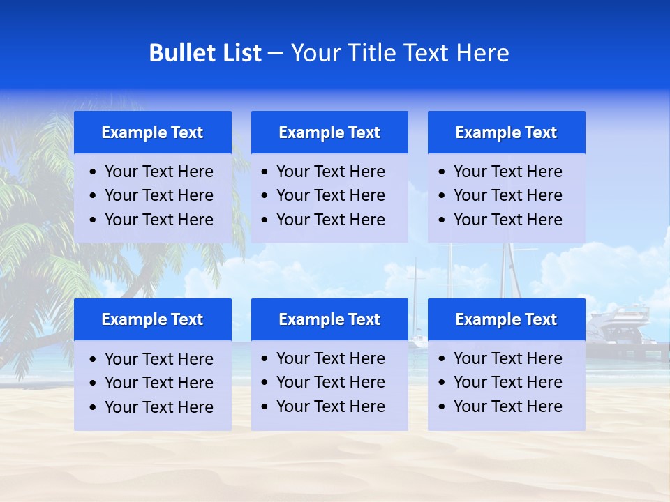 Outdoor Palmtree Bay PowerPoint Template