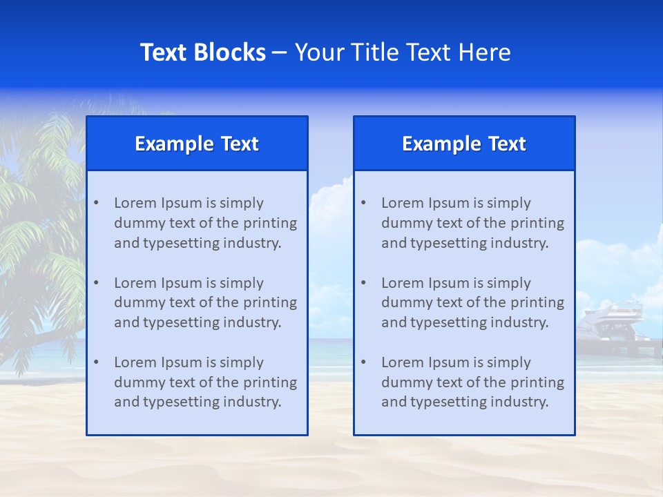 Outdoor Palmtree Bay PowerPoint Template