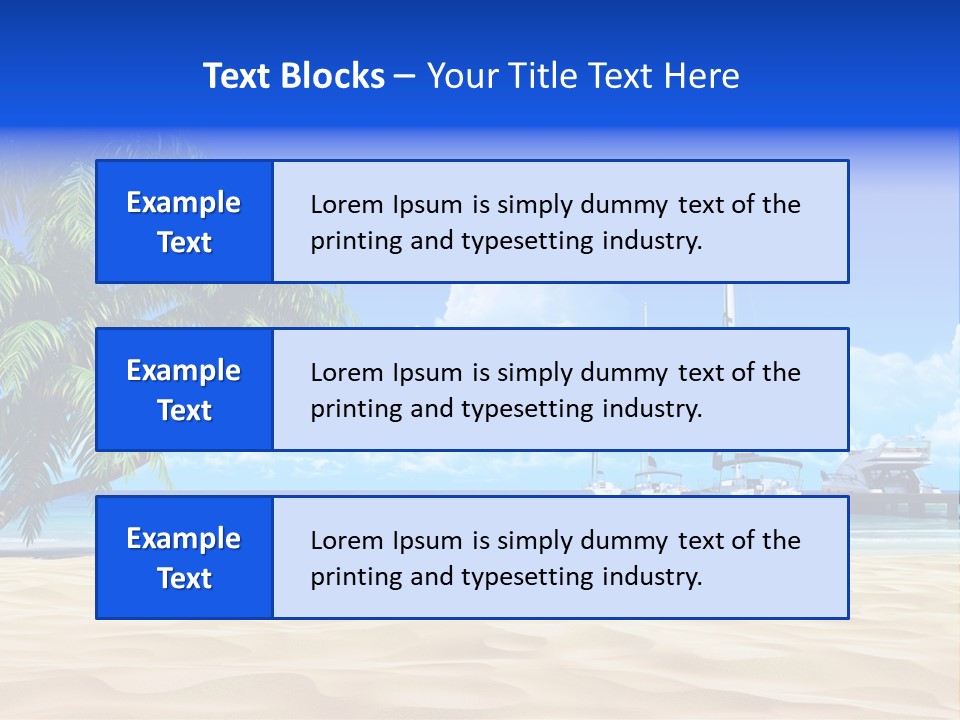 Outdoor Palmtree Bay PowerPoint Template