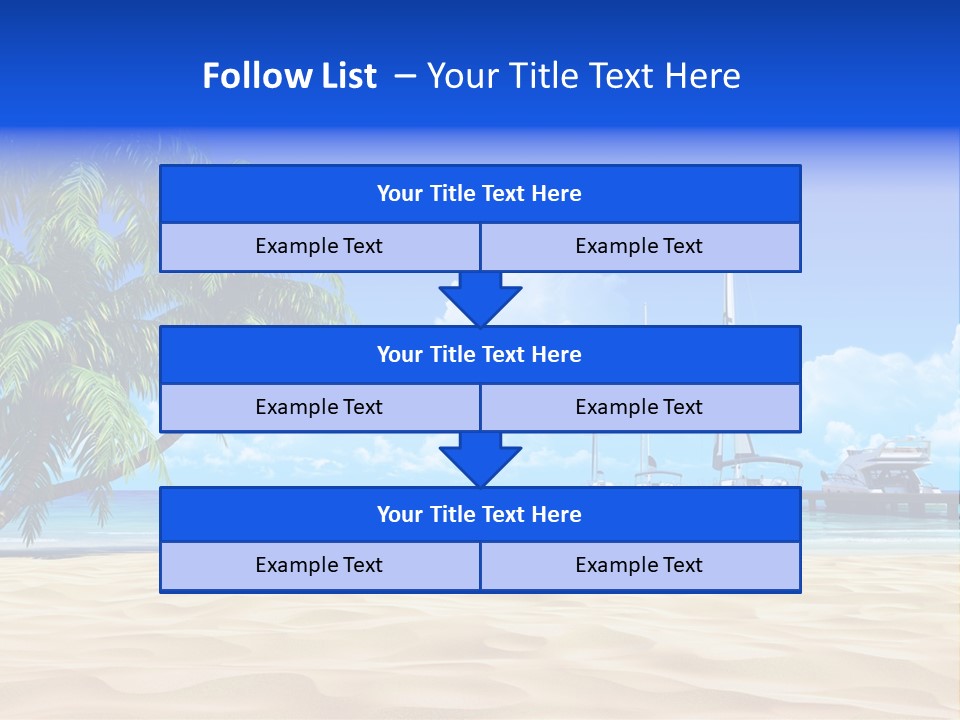 Outdoor Palmtree Bay PowerPoint Template