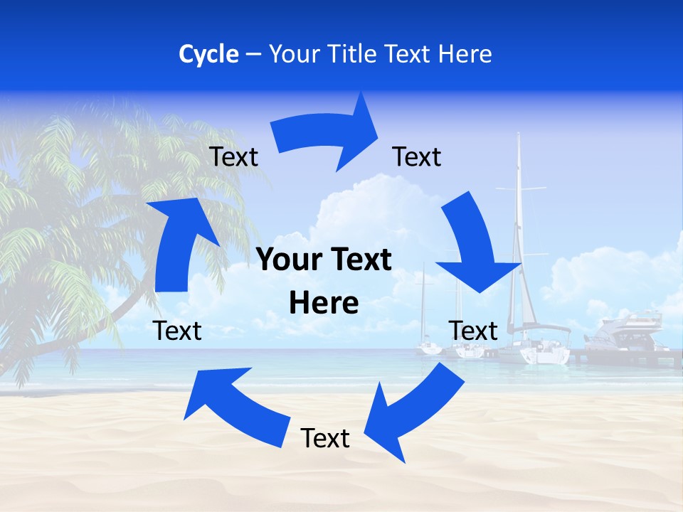 Outdoor Palmtree Bay PowerPoint Template