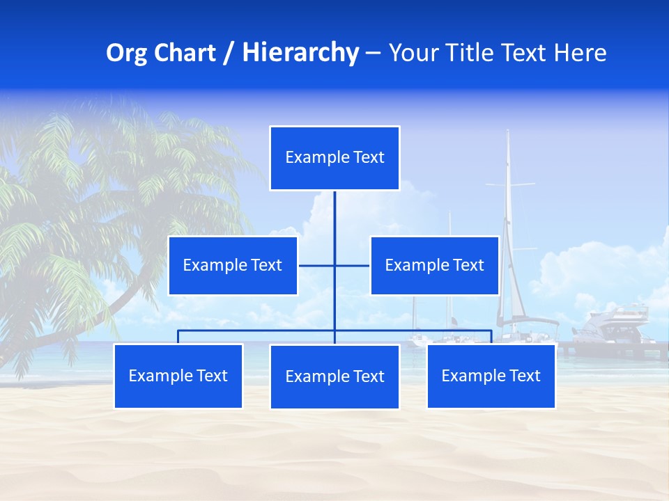 Outdoor Palmtree Bay PowerPoint Template