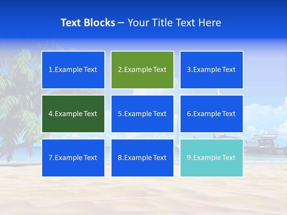 Outdoor Palmtree Bay PowerPoint Template