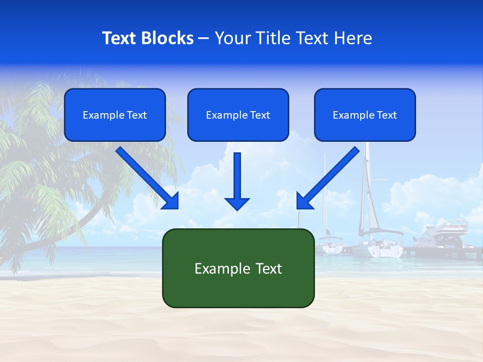 Outdoor Palmtree Bay PowerPoint Template
