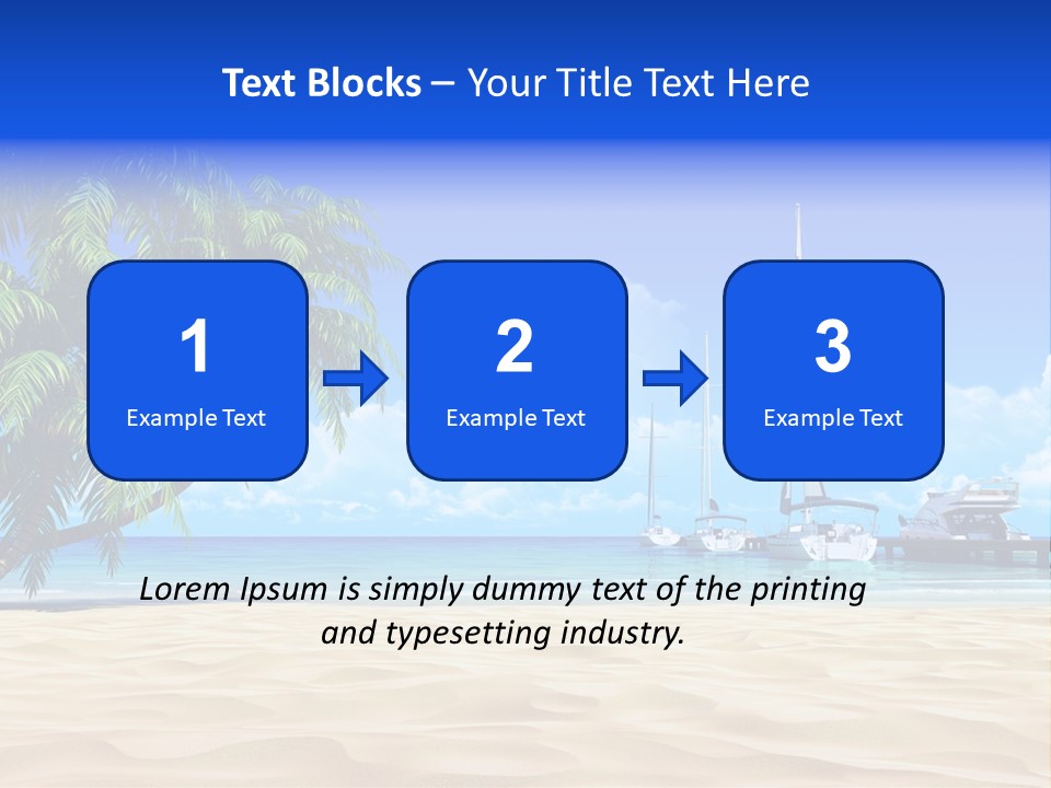 Outdoor Palmtree Bay PowerPoint Template