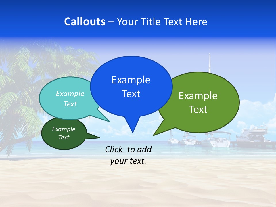 Outdoor Palmtree Bay PowerPoint Template