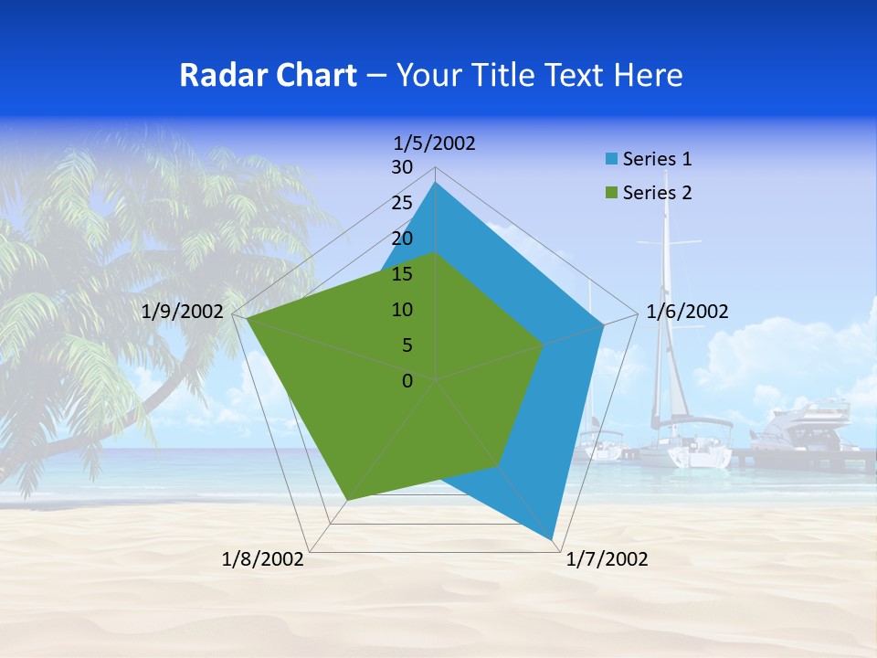 Outdoor Palmtree Bay PowerPoint Template