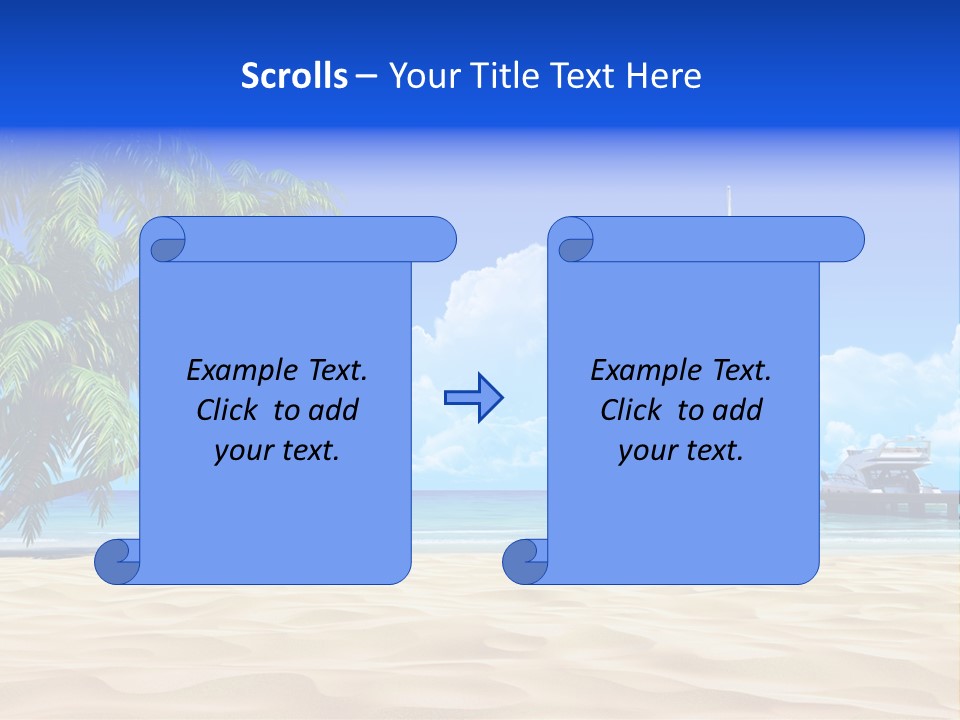 Outdoor Palmtree Bay PowerPoint Template