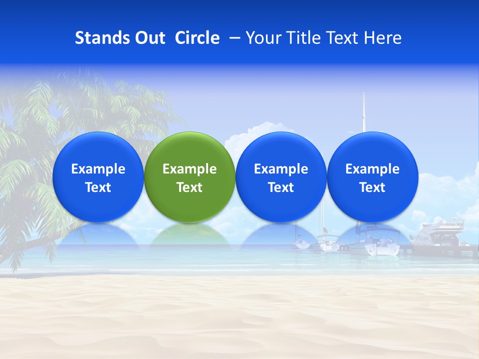 Outdoor Palmtree Bay PowerPoint Template
